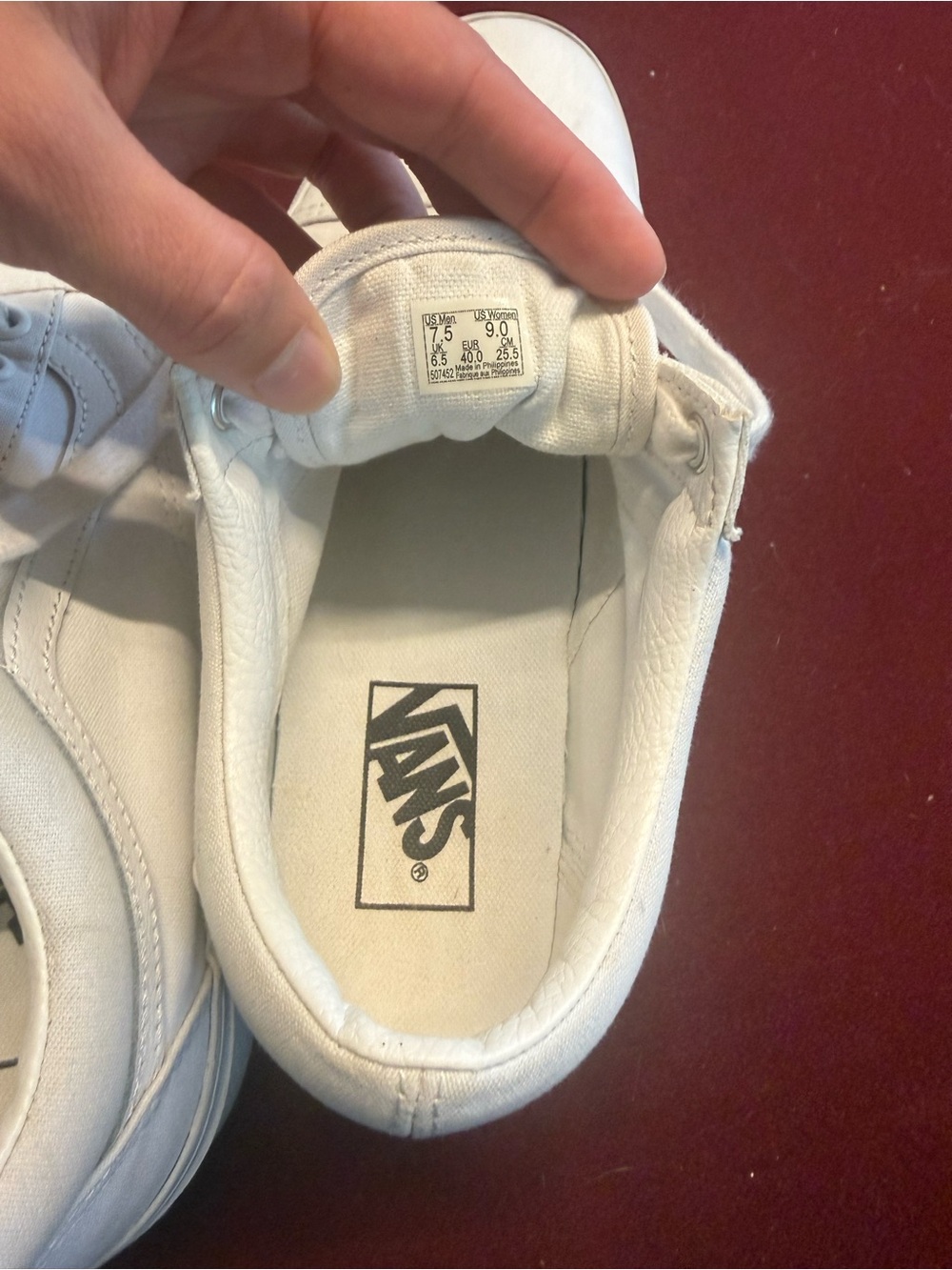 Vans White Canvas Low-Top Sneakers